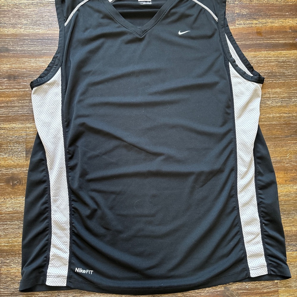 Nike Black and White Athletic Tank Top